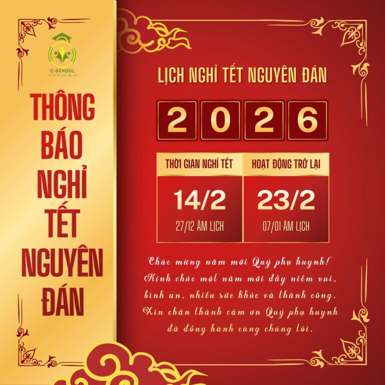 THÔNG BÁO NGHỈ TẾT NGUYÊN ĐÁN 2026